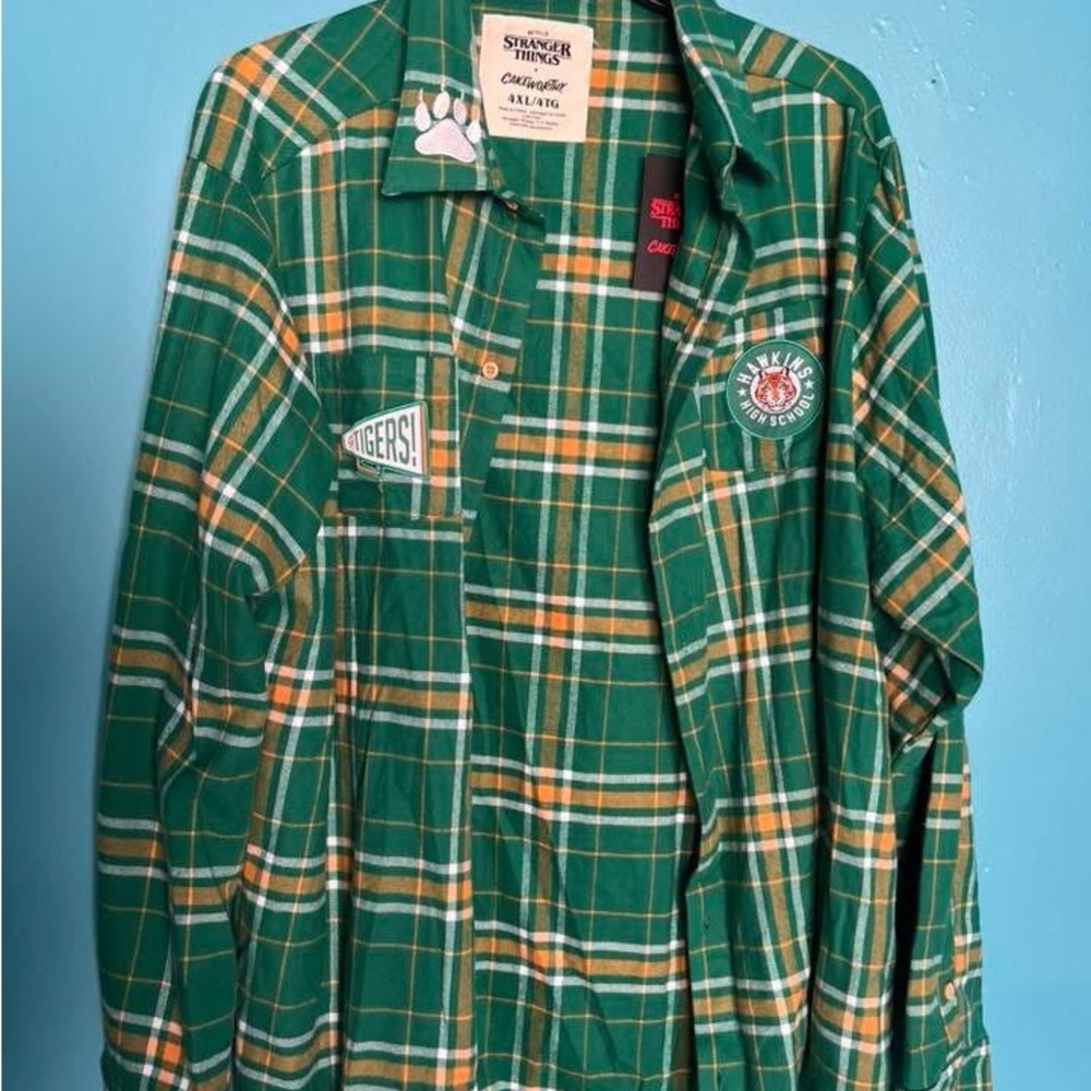 Green Plaid Stranger Things Shirt